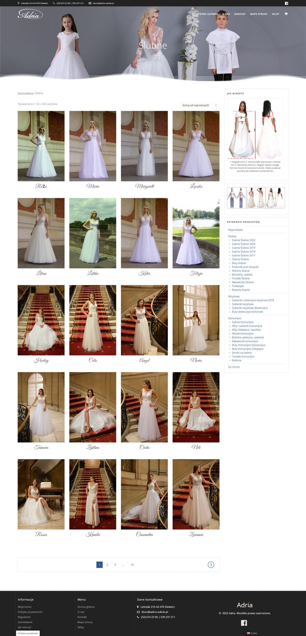 Adria - salon sukien ślubnych - katalog